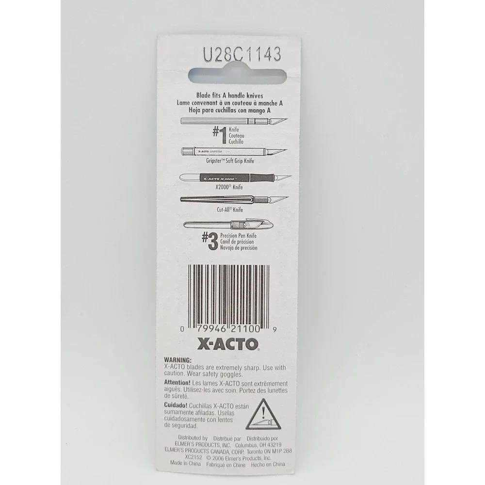 Elmers X211 Xacto 5 Count Hobby Knife Blades, No. 11- Fine Point